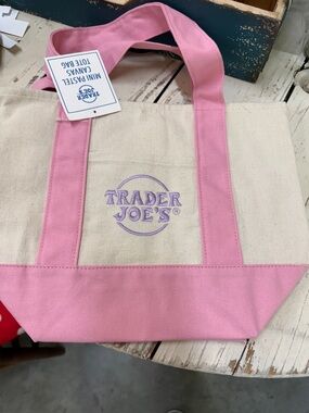 Pink Canvas Tote Bag